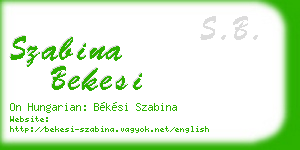 szabina bekesi business card